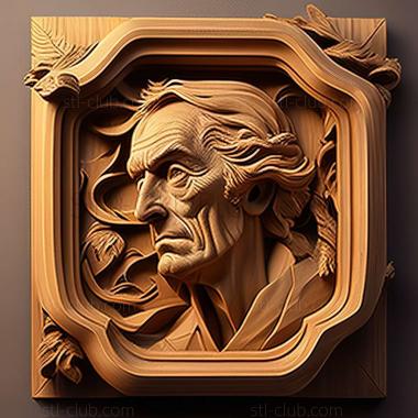 3D модель Джон Фредерик Кенсетт, американский художник (STL)